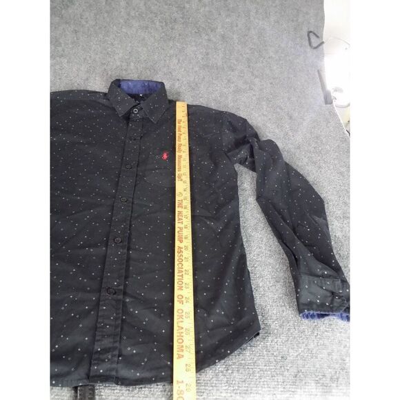 Polo Ralph Lauren Button Up Shirt Men Sz‎ M Black Geometric Preppy Workwear - Picture 3 of 6